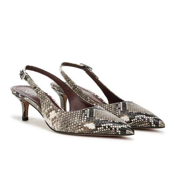 Franco Sarto Kate Slingback Pump 8 Snakeskin - Picture 1 of 11